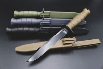 Glock FIELD KNIFE w/ SAW 6.5" + SHEATH FDE Survival Tactical